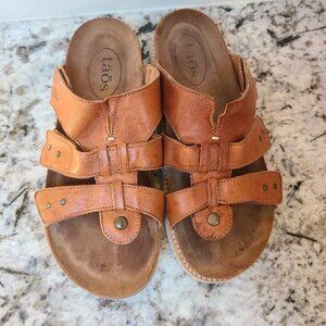 90s Y2K Taos Magnificent Boho Indie Coastal Grandma Womens Leather Sandals 6.5